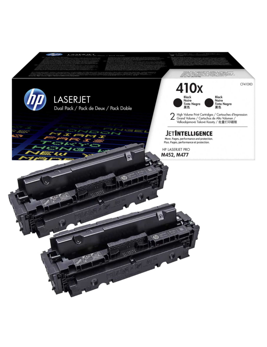 Toner HP 410X do Color LaserJet Pro M452/477 2pak | 2 x 6 500 str. | black