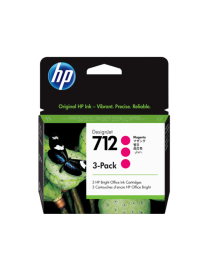 Zestaw trzech tuszy HP 712 | 3x 29ml | magenta