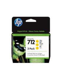 Zestaw trzech tuszy HP 712 | 3x 29ml | yellow