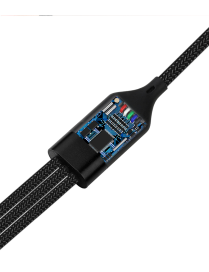 Kabel do ładowania TYPE-C/Lightning 2.4A/micro 3 w 2
