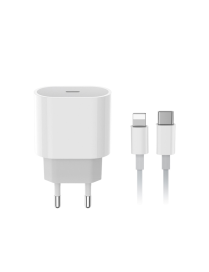 Ładowarka sieciowa 20W + kabel USB C / Lightning PD20W