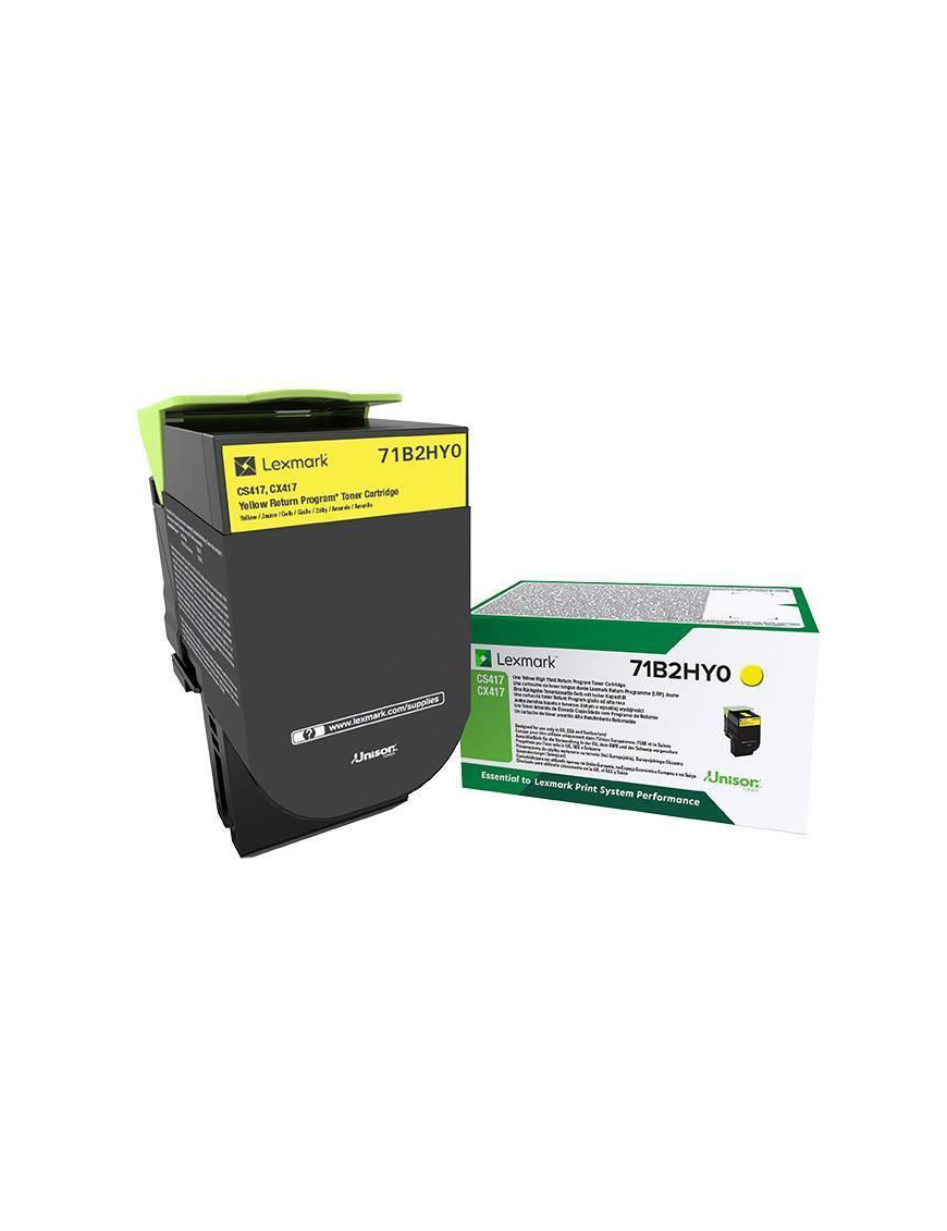 Kaseta z tonerem Lexmark 71B2HY0 do CS/CX4/517 | zwrotny | 3 500 str. | yellow