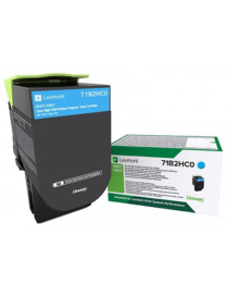 Kaseta z tonerem Lexmark 71B2HC0 do CS/CX4/517 | zwrotny | 3 500 str. | cyan