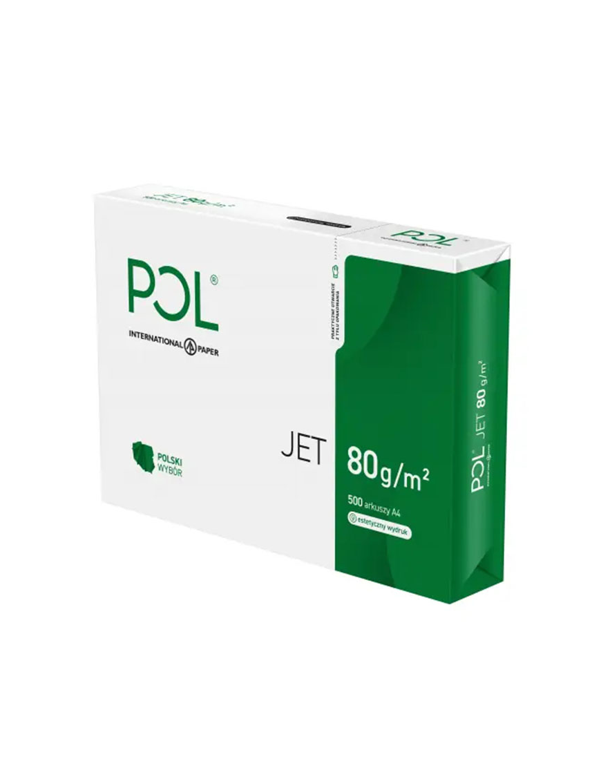 Papier ksero POLjet 166 CIE | A4 | 80g | 500 arkuszy | Klasa A