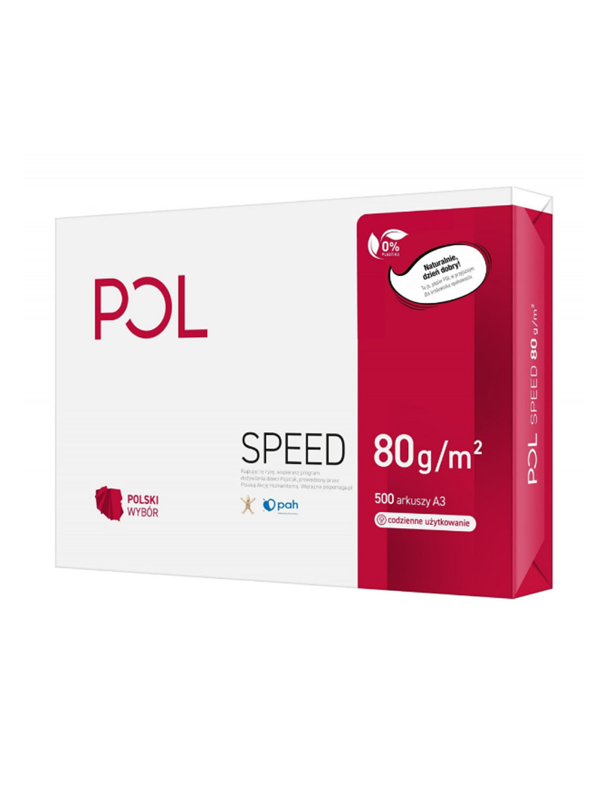 Papier ksero POLspeed 153 CIE | A3 | 80g | 500 arkuszy | Klasa C