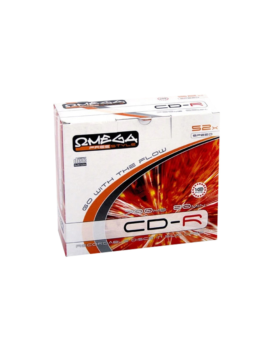Dysk Omega CD-R slim | 700MB | x52 | 10 szt.