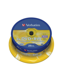 Verbatim DVD+RW | 4.7GB | x4 | cakebox 25szt