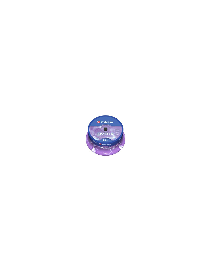 Verbatim DVD +R | 4.7GB | x16 | cakebox 25 szt. | matte silver