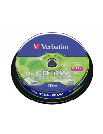 Verbatim CD-RW | 700MB | x12 | cakebox 10szt