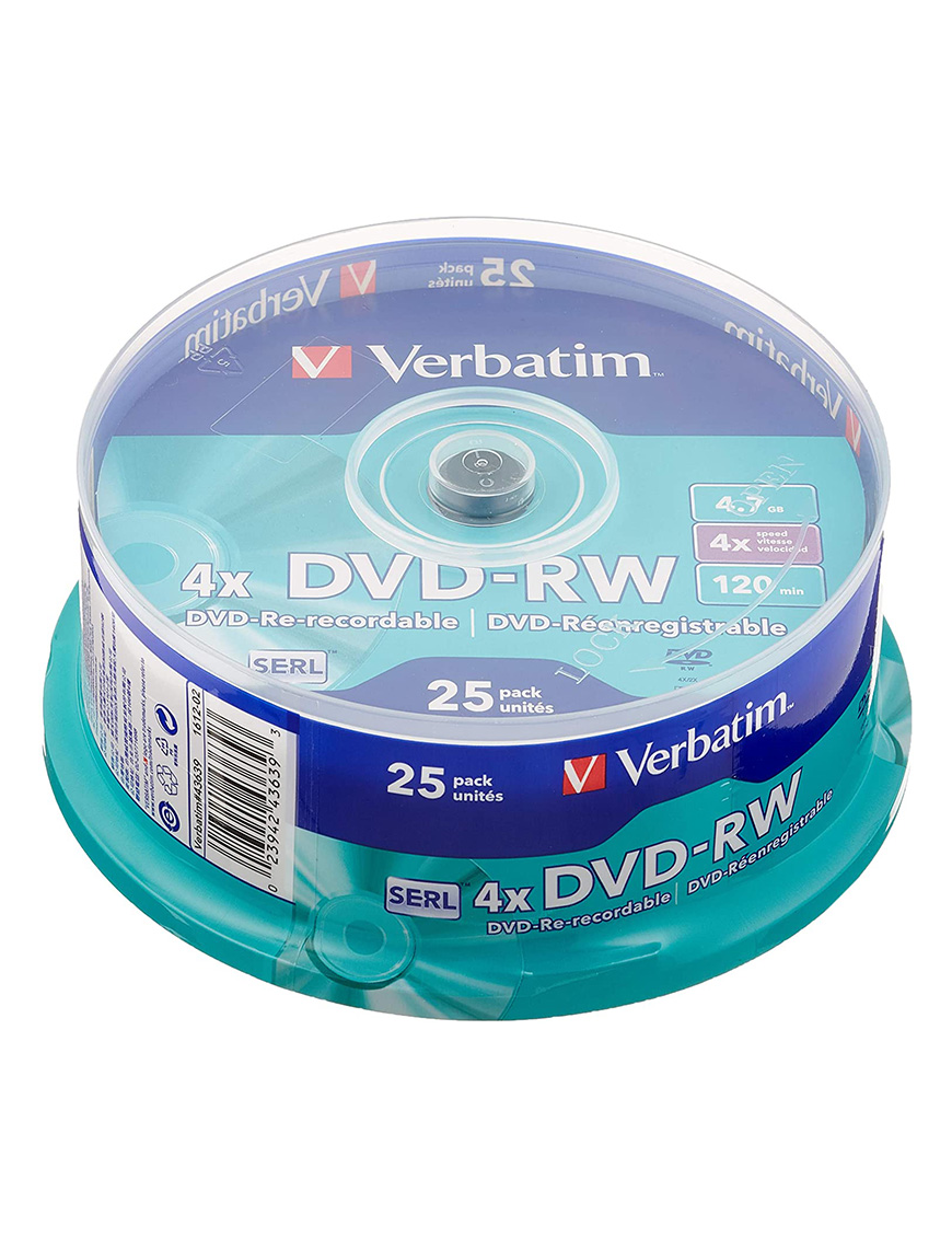 Verbatim DVD-RW | 4.7 GB | x4 | 25szt