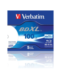 Verbatim BluRay BD-R XL | 100 GB | x4 | 5 szt.| do nadruku