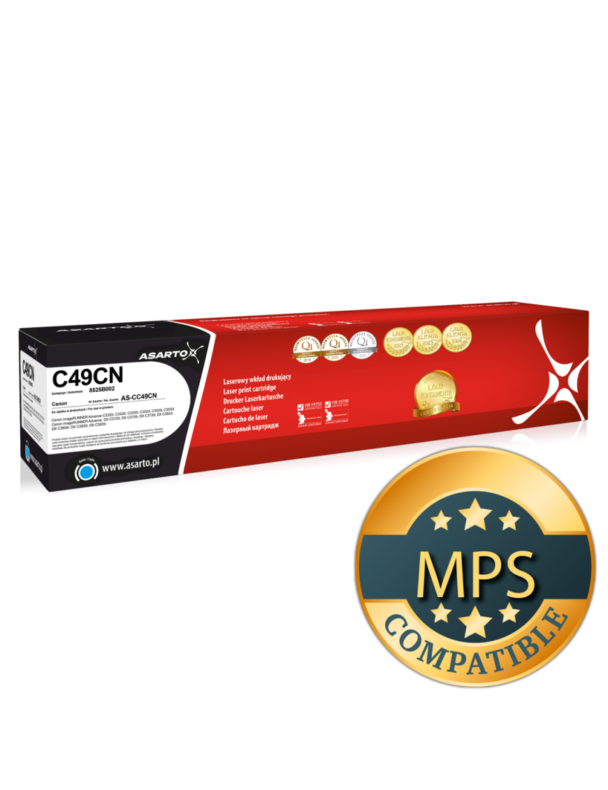 Toner Asarto do Canon C-EXV49C | 8525B002 | 19000 str. | cyan