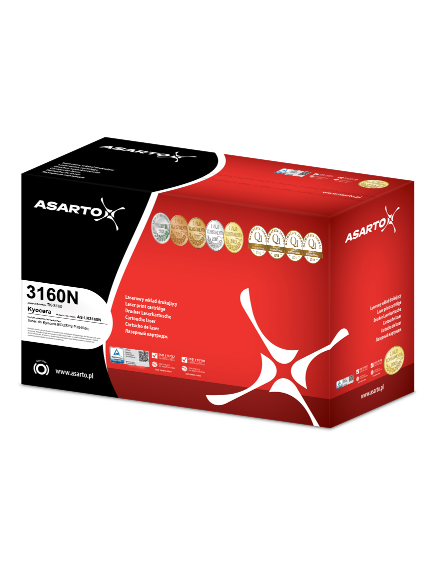 Toner Asarto do Kyocera 3160N | TK-3160 | 12500 str. | black
