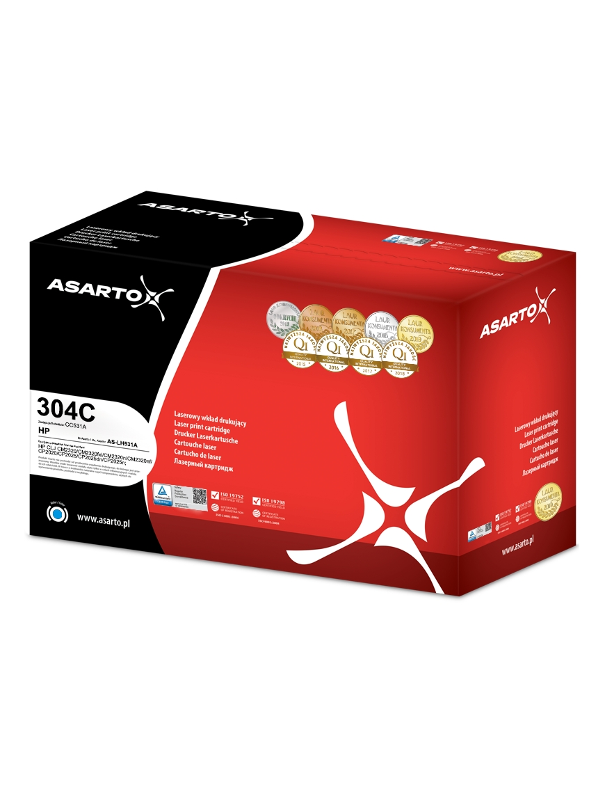 Toner Asarto do HP 304C | CC531A | 2800 str. | cyan