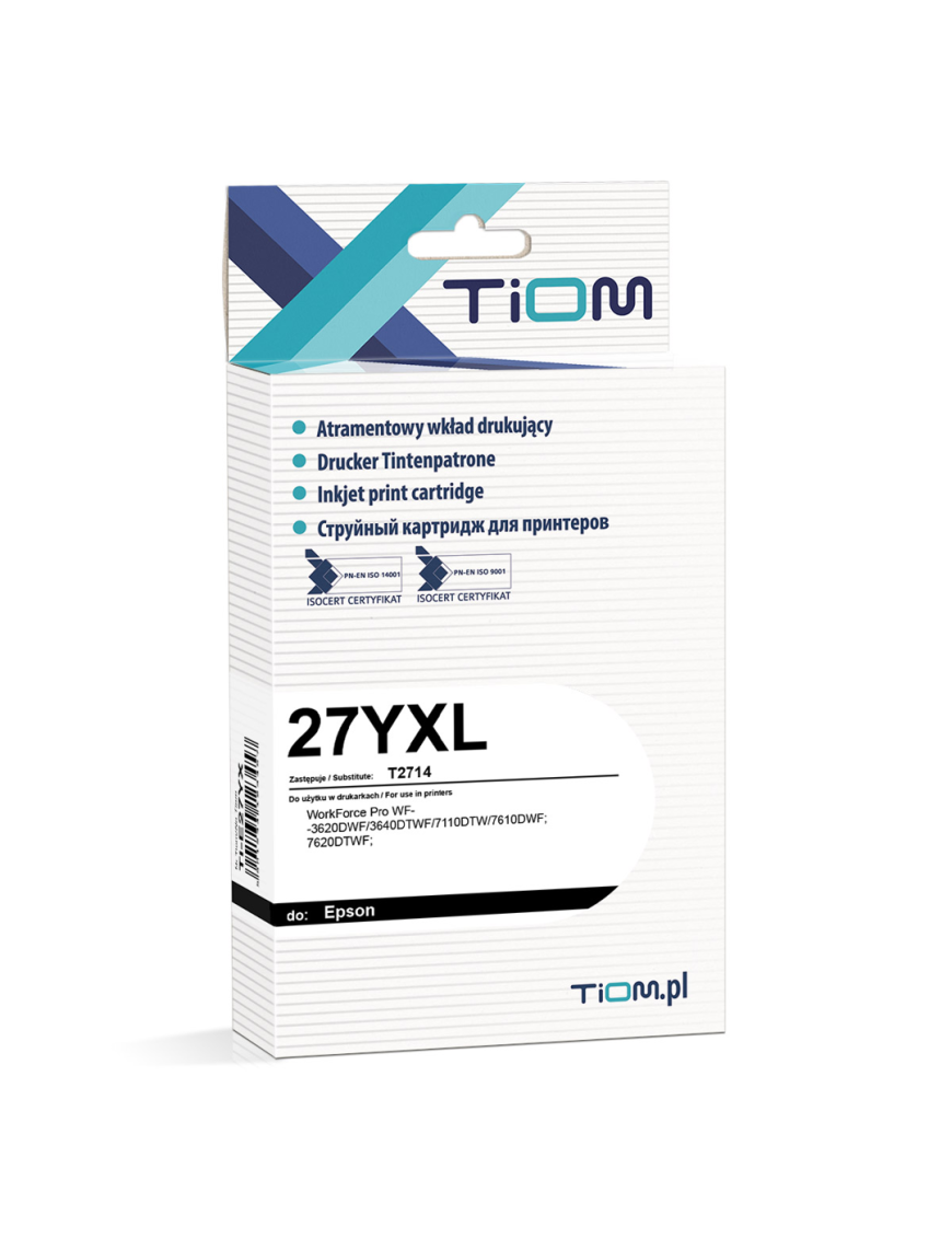 Tusz Tiom do Epson 27YXL | C13T27144012 | 1100 str. | yellow