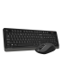 A4-Tech zestaw klawiatury + mysz Fstylet FG1012 WRLS Black