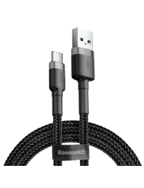 Baseus Kabel USB do USB-C Cafule 3A 1m | szaro-czarny