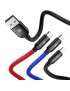 Baseus Kabel USB 3w1 USB-C / Lightning / Micro 3A | 1.2m | czarny