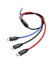 Baseus Kabel USB 3w1 USB-C / Lightning / Micro 3A | 1.2m | czarny