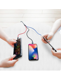 Baseus Kabel USB 3w1 USB-C / Lightning / Micro 3A | 1.2m | czarny