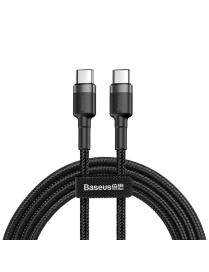 Baseus Kabel USB-C do USB-C PD Cafule PD 2.0 QC 3.0 60W | 1m | czarno-szary