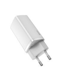 Baseus Ładowarka sieciowa GaN2 Lite | USB + USB-C | 65W | EU biała
