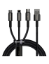 Baseus Kabel 3w1 Tungsten Gold USB do micro USB/USB-C/Lightning, 1.5m
