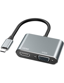 Adapter TYPE C/HDMI 4k 30hz+VGA