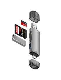 Bounn czytnik kart USB2.0 + Micro USB2.0 + TypeC3.0 + USB3.0 TypeB