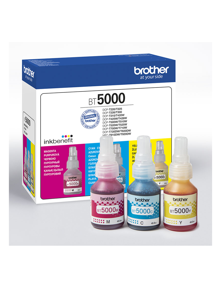 Tusz Brother do DCP-T300/T500W/T700W, MFC-T800W | 3x 5 000 str. | CMY