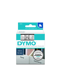 Dymo taśma do drukarek etykiet, D1 45013 | 12mm x 7m | czarny / biały