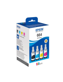 Zestaw tuszy Epson EcoTank T664 do L100/110/200/210 | 4x70ml | CMYK