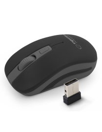Esperanza mysz bezprzewodowa 2,4 GHZ 4D optyczna USB | URANUS | czarno/szara